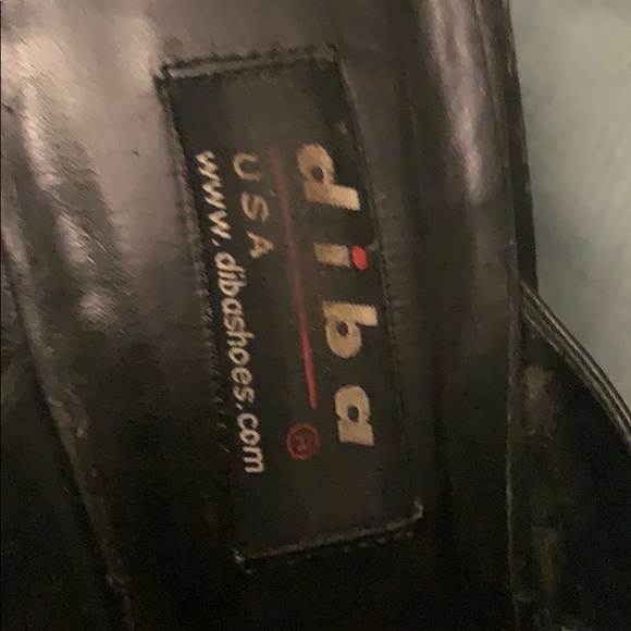 diba USA Black Leather square toe heel. - Picture 8 of 8